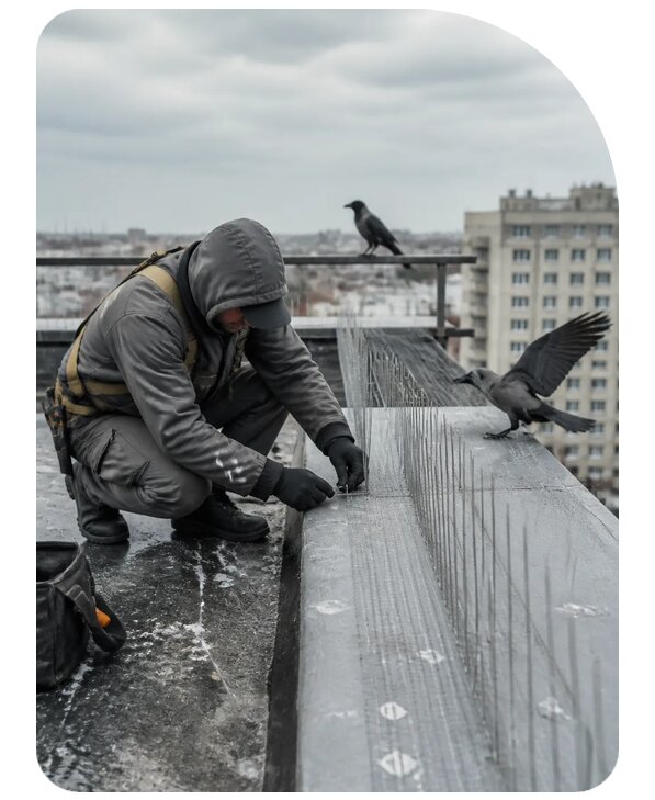 Защита от ворон под ключ в Подольске по цене от 5209 р. | Сенат-Пдл